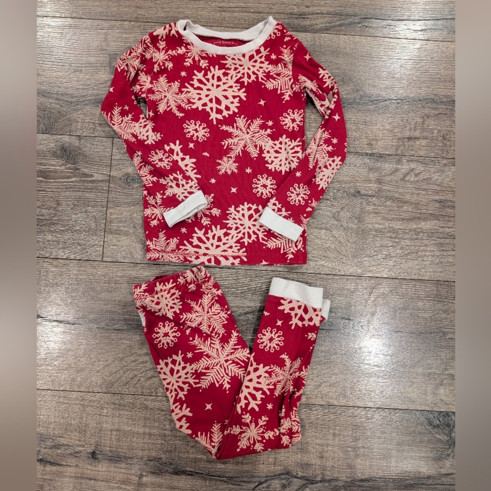 Burt's Bees 4T Christmas Holiday Red Pajamas Organic Cotton Boy Girl